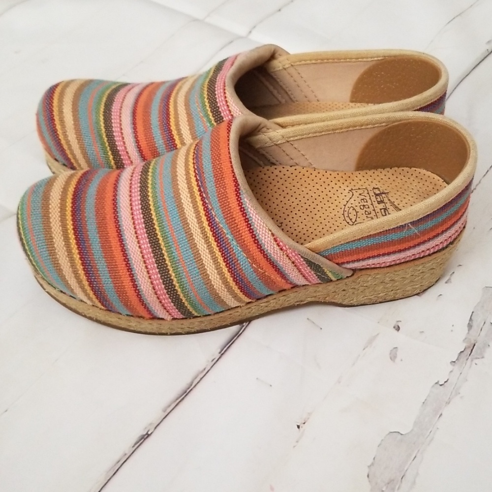 DANSKO Clogs Vegan Multi Color Striped